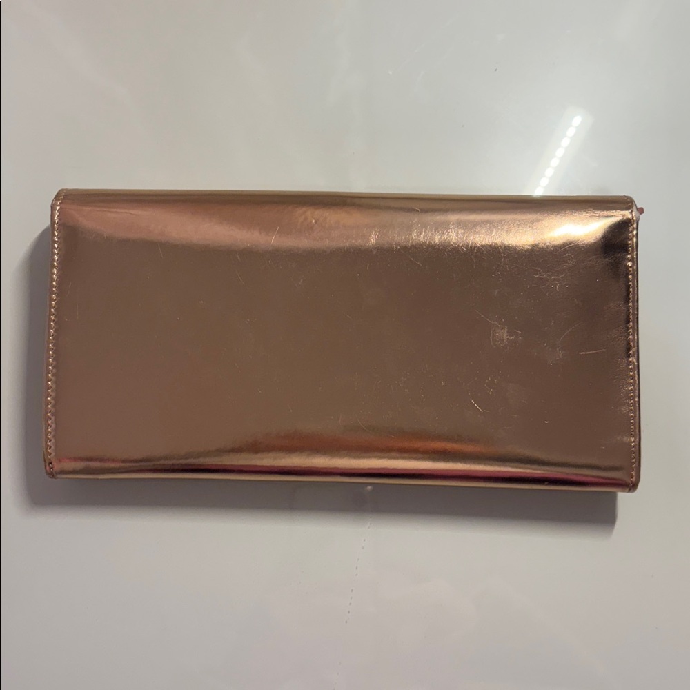 Jimmy Choo Metallic Rose Clutch - Picture 3 of 6